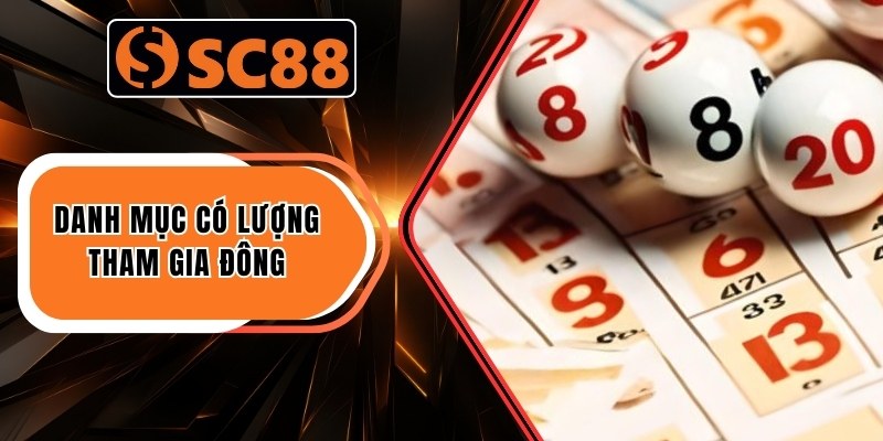 Danh mục có lượng tham gia đông